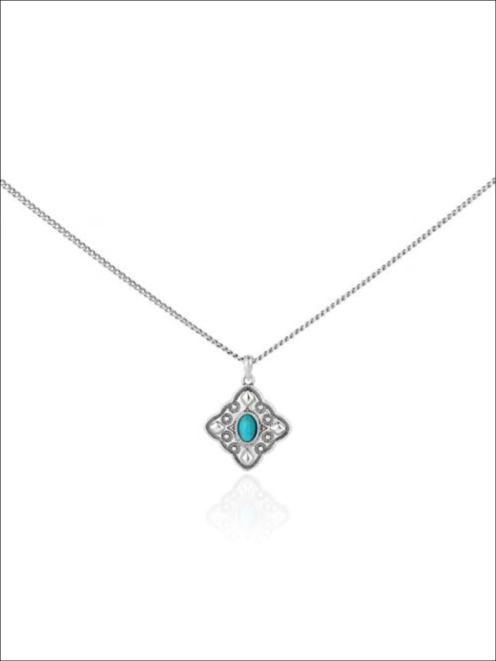Wrangler Turquoise Heart Pendant Necklace 14K Gold Silver Plated Western